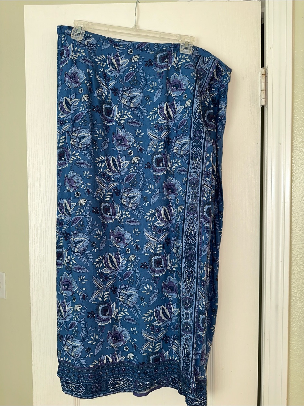 Norton McNaughton Blue Floral Maxi Skirt